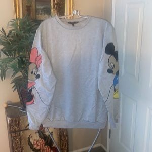 New Mickey Minnie Mouse Disney Stretch AA&Zz Sweater Sz L